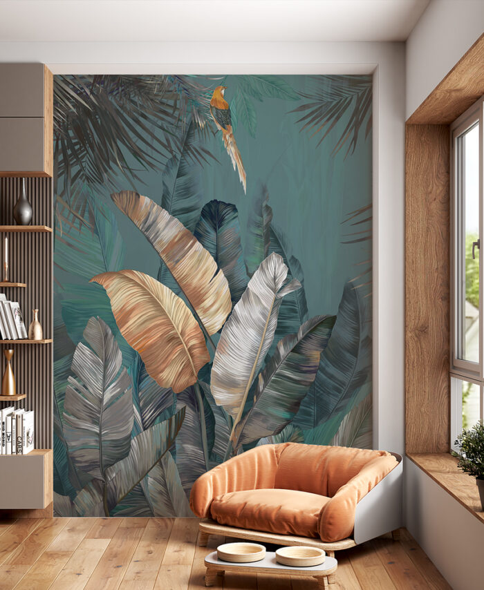 PAPIER PEINT:  TROPICAL FORÊT PASTEL SKU2437