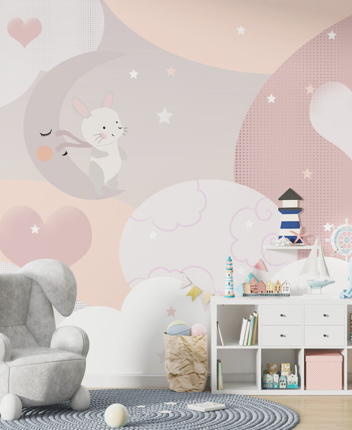 PAPIER PEINT RÊVE DOUX - PETIT LAPIN- SKU2539